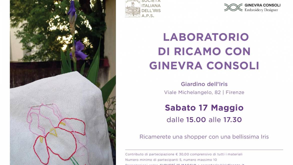 Laboratorio di ricamo con Ginevra Consoli