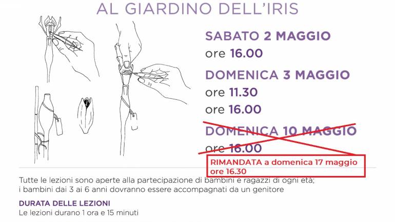 Rimandato al 17 maggio il Corso Ibridazione per bambini e ragazzi